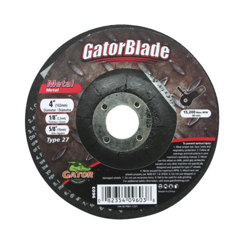 Ali Industries Gator® 9601 Cut-Off Wheel, 4 in Wheel Dia, 0.045 in Wheel Thickness, 5/8 in Center Hole