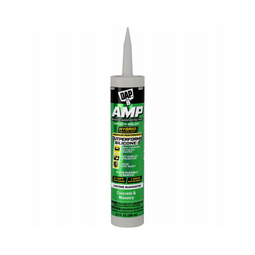 DAP® 7079800764 Sealant Caulk, 9 fi-oz, Cartridge, Gray, Applicable Materials: Concrete, Masonry