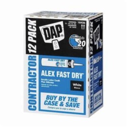 DAP® Alex Fast Dry® 18426 Acrylic Latex Caulk With Silicone Contractor Pack, 10.1 fl-oz Squeeze Tube, White