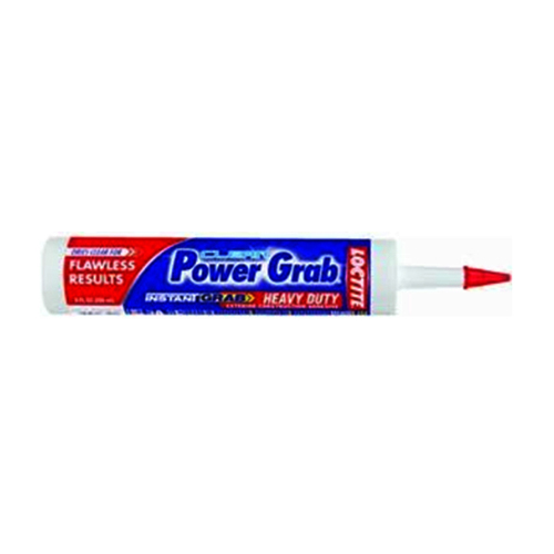 Henkel Loctite® Power Grab® Express 2032666 Construction Adhesive, 9 oz Container, Plastic Cartridge Container, Up-14 Days Curing, For Wood, Drywall, Plaster, Ceramic, Concrete