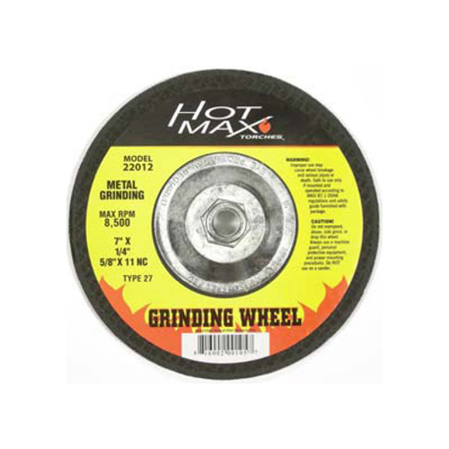 Kdar HotMax® 22013 Grinding Wheel, 4-1/2 in Wheel Dia, 1/4 in Wheel Thickness, 5/8 in-11 NC Center Hole