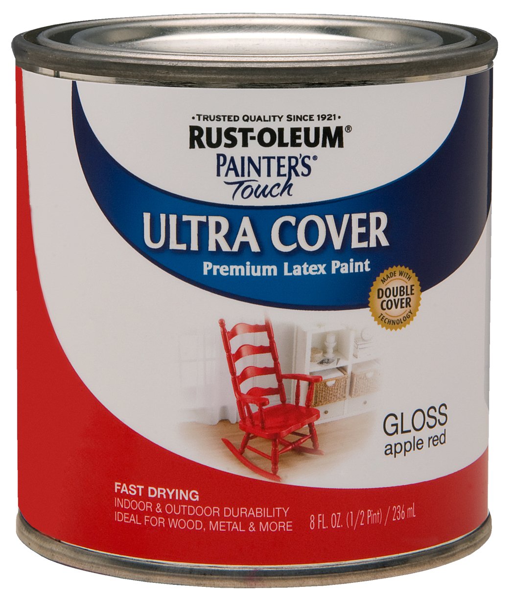 Painter's®; Touch 1966502 Multi-Purpose Paint, 1 qt Container, Apple Red, Gloss Finish