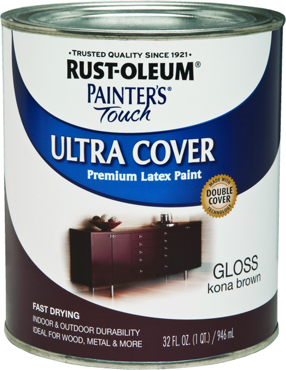 Painter's®; Touch 1977502 Multi-Purpose Paint, 1 qt Container, Kona Brown, Gloss Finish