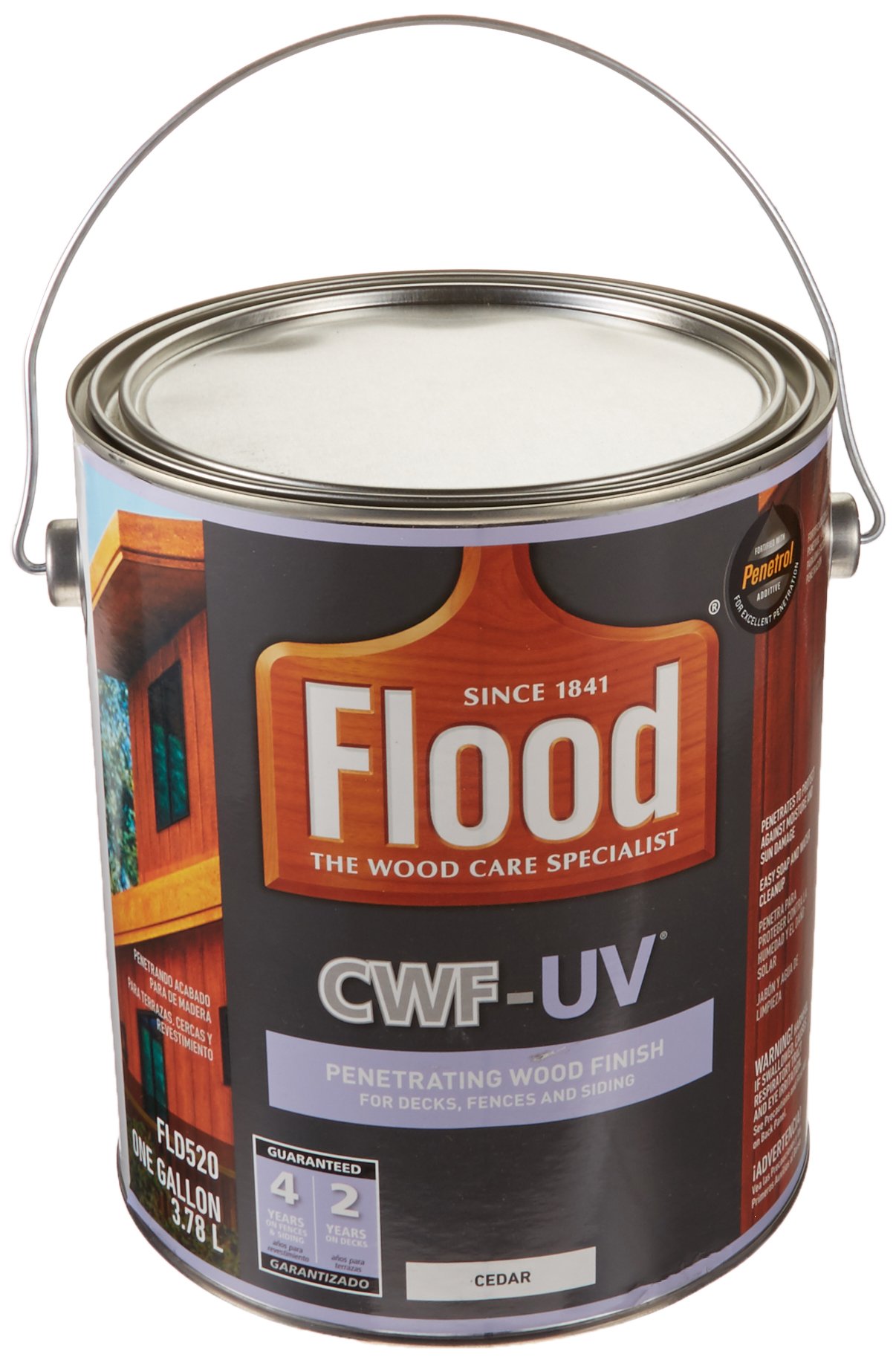 FLOOD® PPG Industries FLD520-01 Wood Finish, 1 gal Container, Cedar