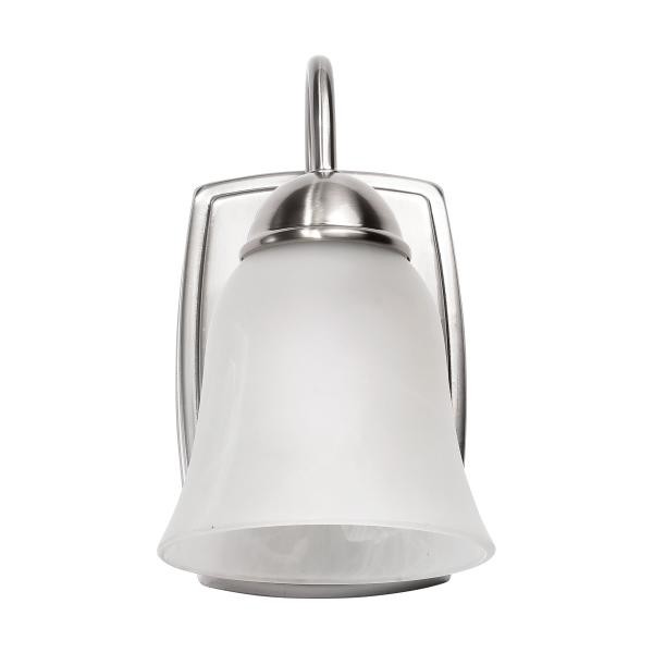 SATCO® 62/1567 Vanity Light, 1 Lamps, LED Lamp, 8W Fixture, 120V, Brushed Nickel Housing, Warm White Light